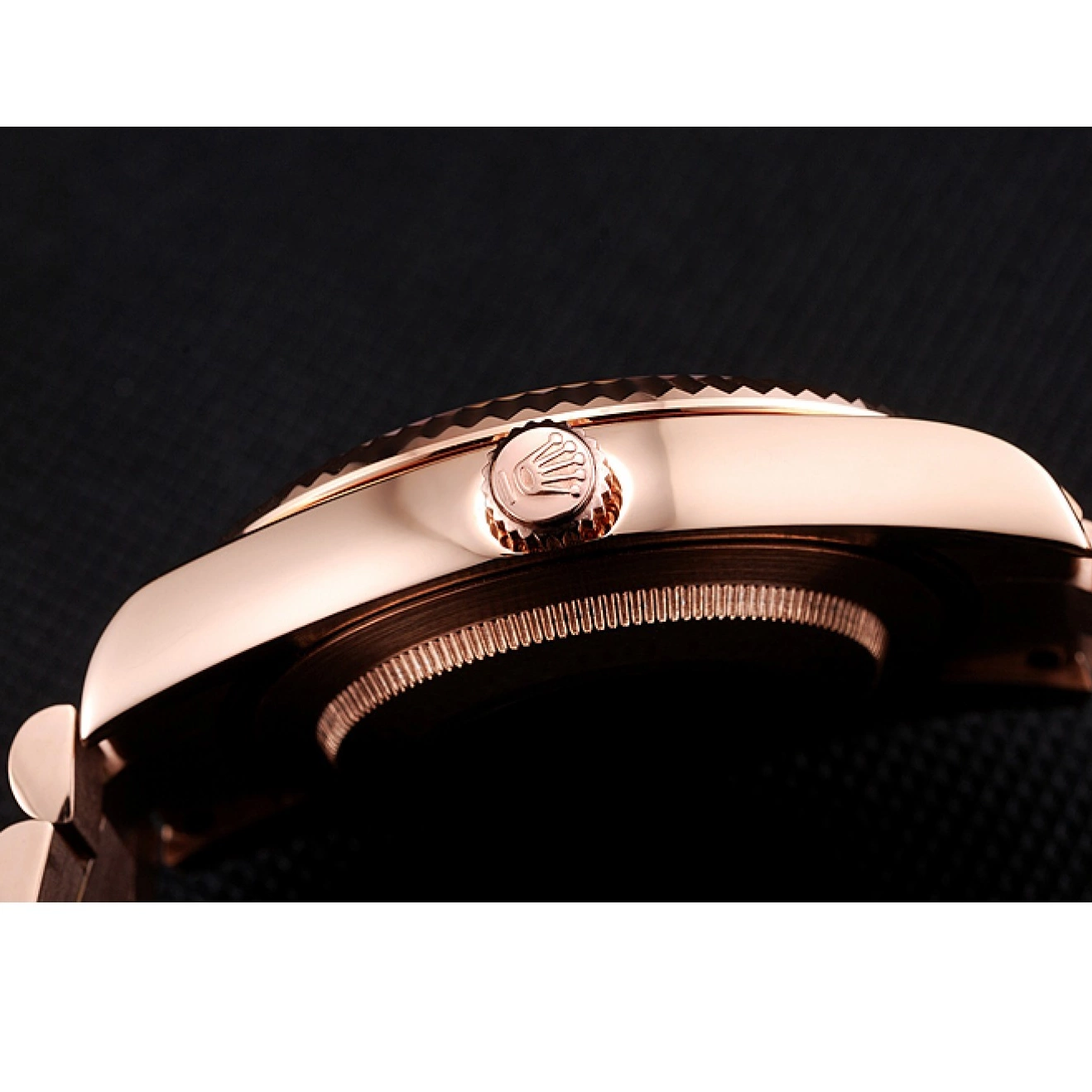 MiroTime 0710 Swiss Rolex Day Date 40 Rose Gold Etched Dial Rose Gold Case And Bracelet
